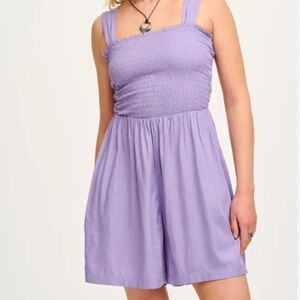 Lucy & Yak Darcey Playsuit Wisteria Purple